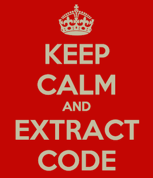 Keep Calm and Extract Code